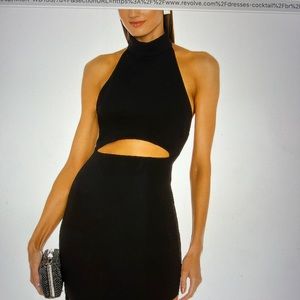 Misha black cut out dress
